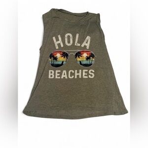 Green Graphic Tank Top